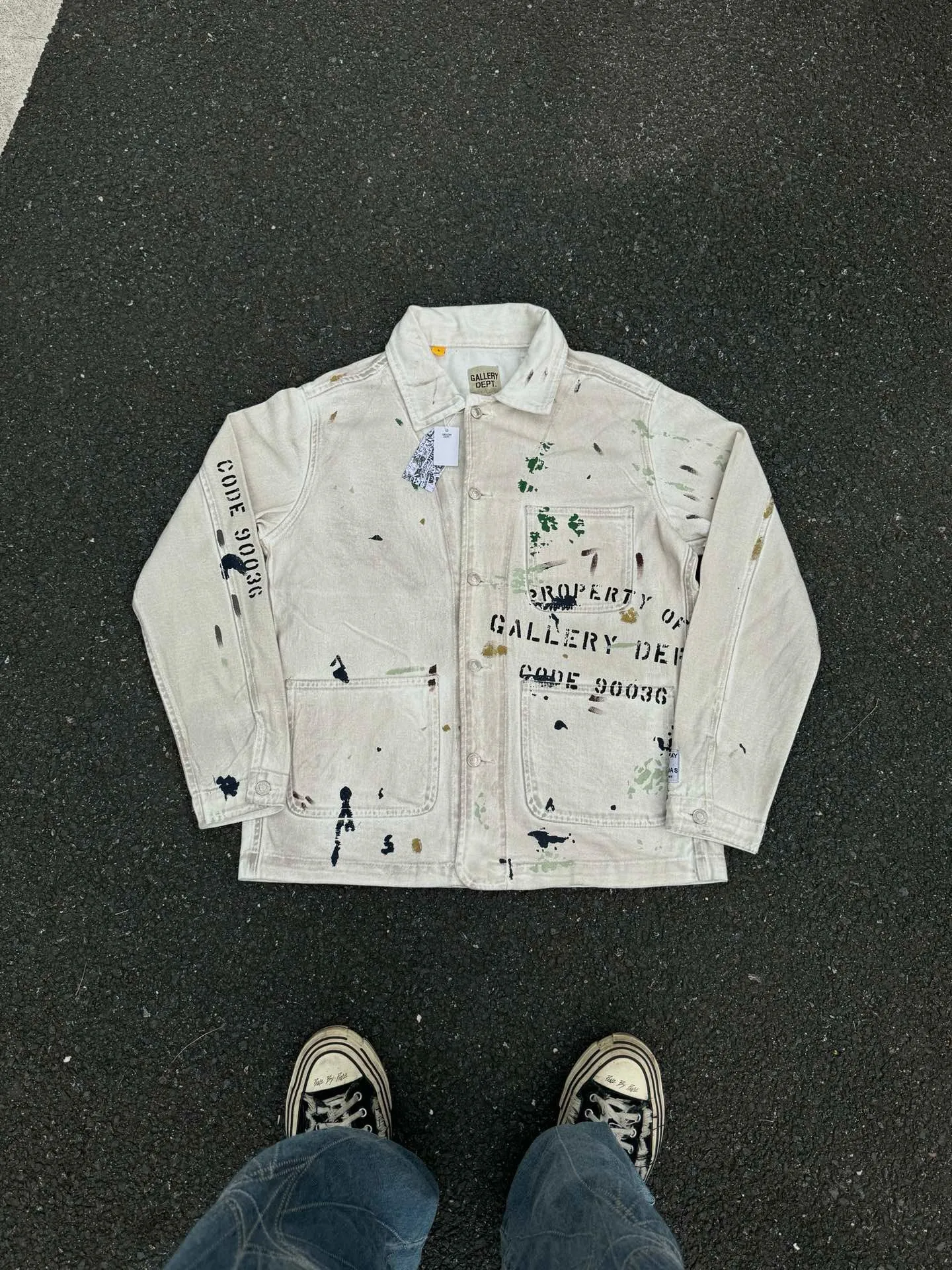 P300💰G44 Gallery Dept EP Jacket Hand-painted graffiti jacket American high street zipper jacket Size: S-XL